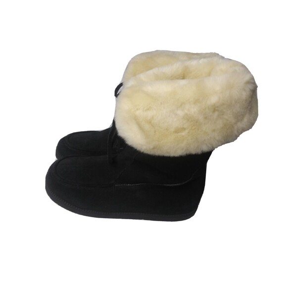 Michael Kors Black Suede Boots Faux Fur Lined Women's Size 9M - Picture 2 of 6